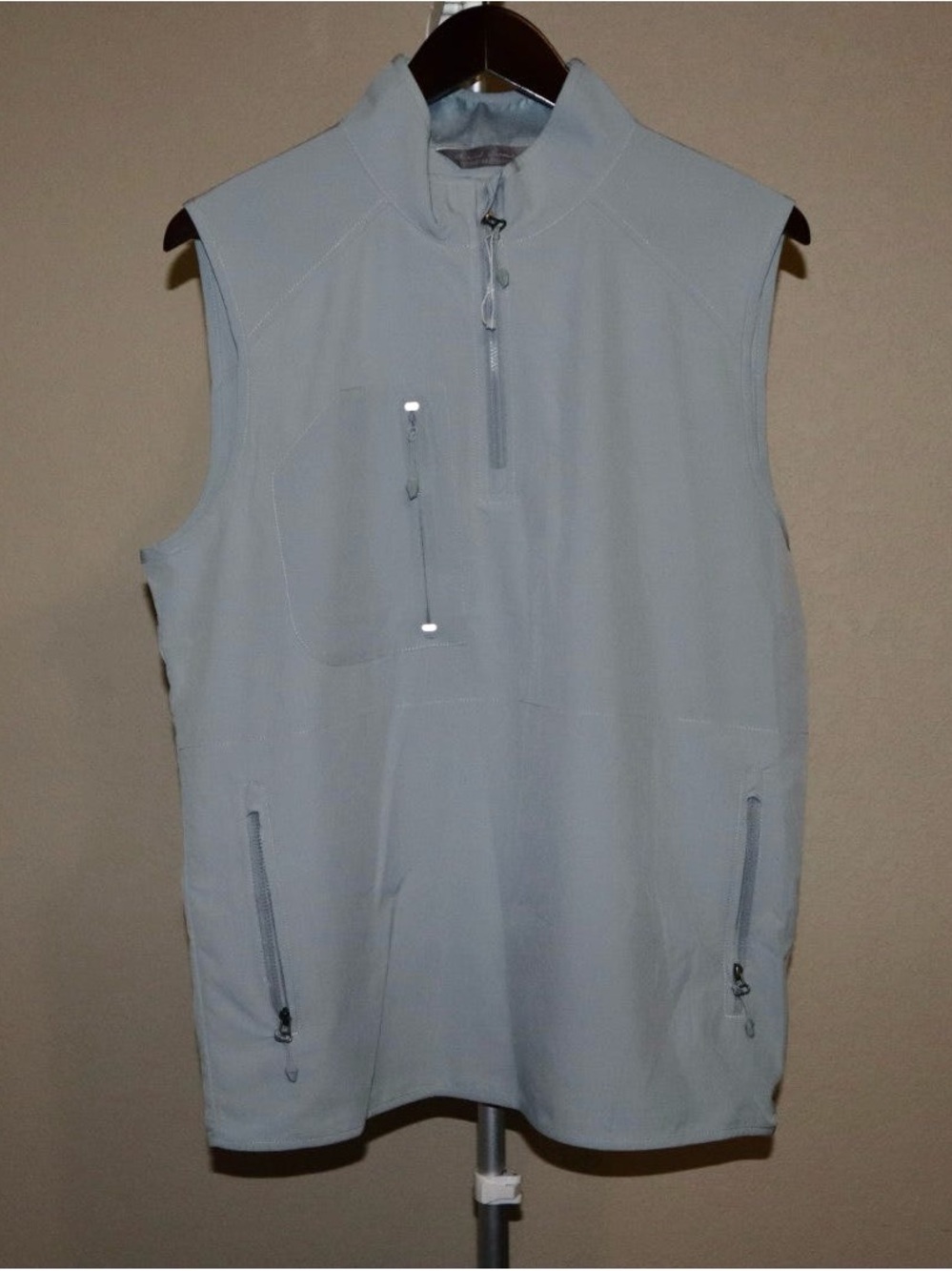Daniel Cremieux Light Blue Men's Sleeveless Quarter-Zip Vest